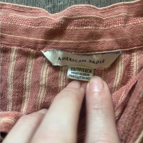 American Eagle Outfitters Pink Striped A-Line Skirt - Picture 3 of 4